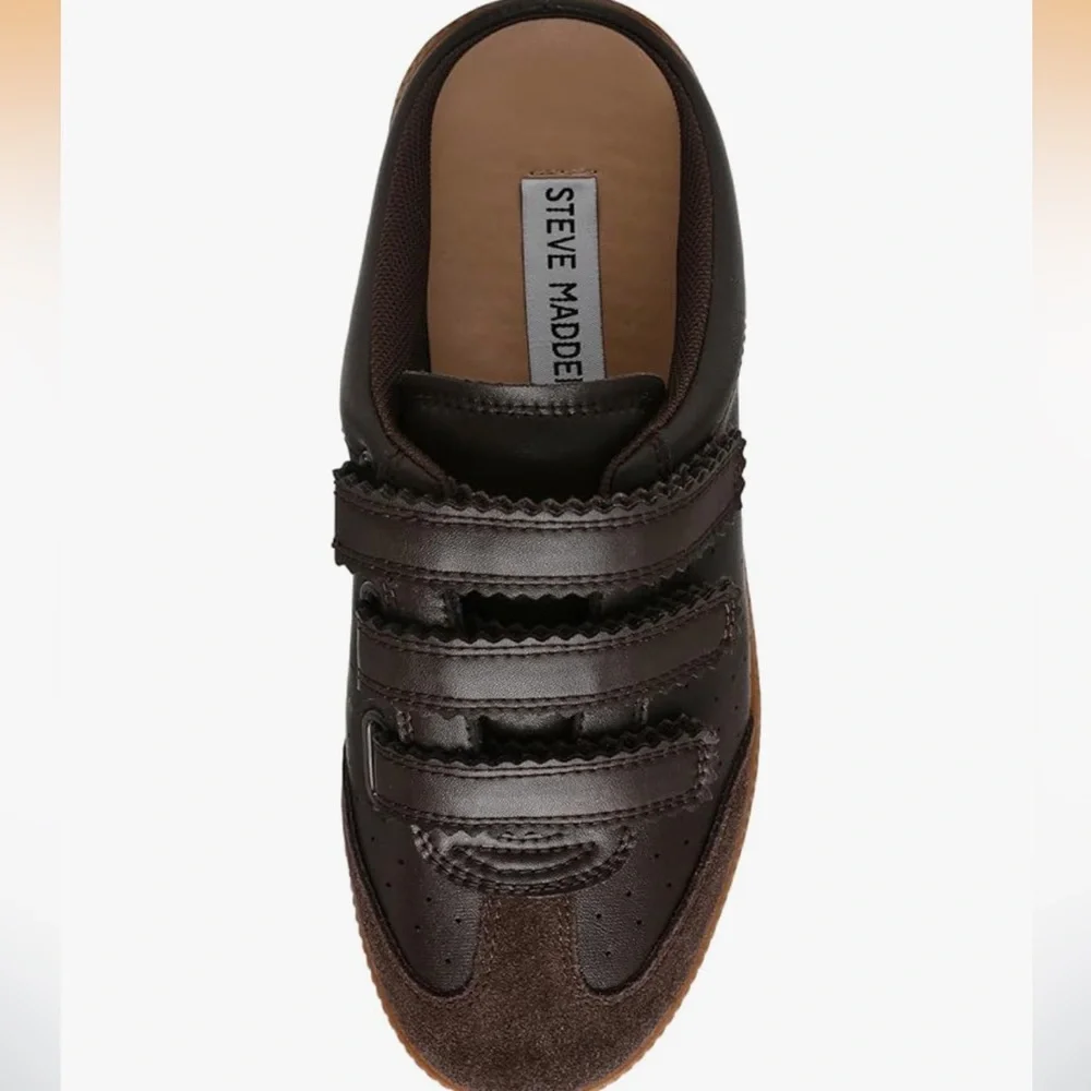 Steve Madden Dark Brown and Gum Mule Sneakers